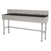 Thumbnail image #1 for Advance Tabco 80-Inch Freestanding Multi-Station Hand Wash Sink with 8-1/2-Inch Backsplash and 4 Faucet Hole Sets