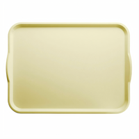 Cambro Camtray Rectangular Fiberglass Cafeteria Tray with Handles, 15 x 20, Lemon Chiffon