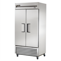 True Two-Section Reach-In Freezer, -10°F, Stainless Steel Doors, Self-Contained Bottom-Mounted