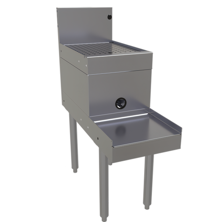 Product image #1 for Glastender DBSB-12 12-Inch Underbar Stainless Steel Blender Station with Drainboard Top