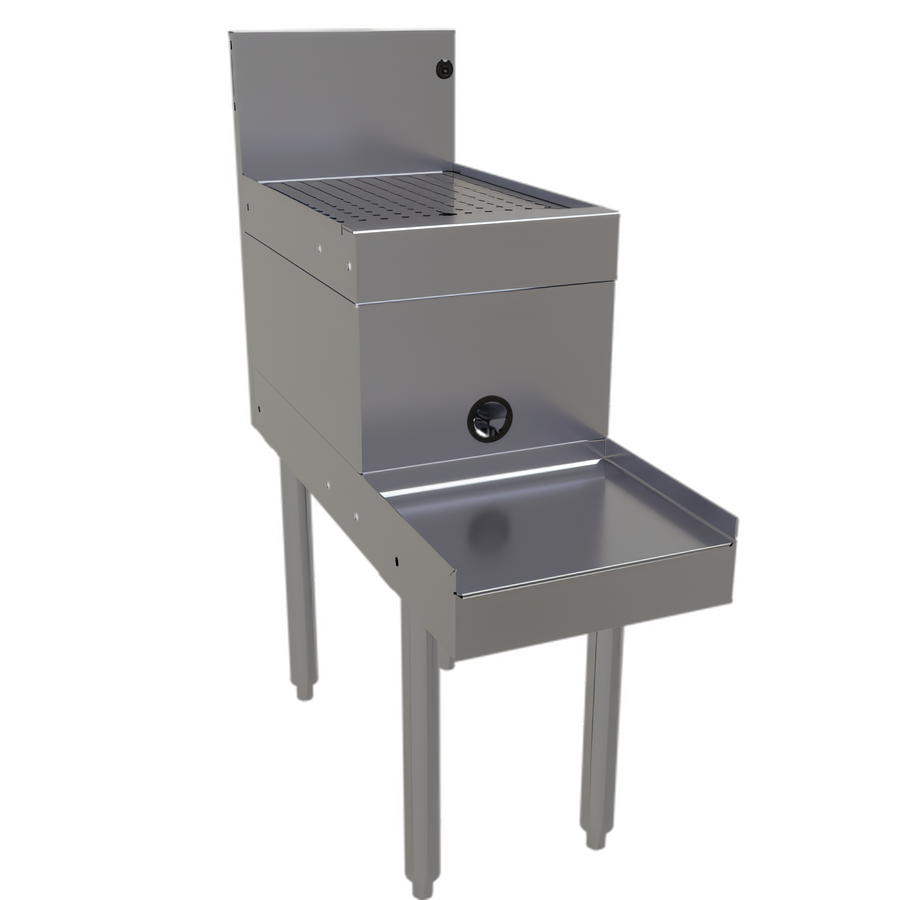 Product image #1 for Glastender DBSB-12 12-Inch Underbar Stainless Steel Blender Station with Drainboard Top