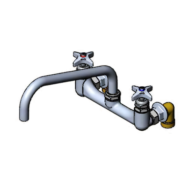 Product image #1 for T&S Big-Flo Wall Mount Mixing Faucet with 12-Inch Swing Nozzle