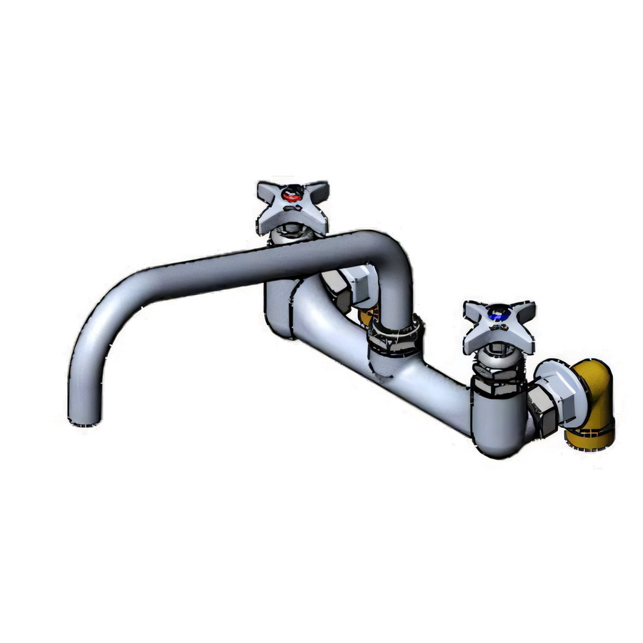 Product image #1 for T&S Big-Flo Wall Mount Mixing Faucet with 12-Inch Swing Nozzle