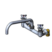T&S Big-Flo Wall Mount Mixing Faucet with 12-Inch Swing Nozzle