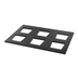 Thumbnail image #1 for Vollrath Cubic Buffet Display Template for 6 Medium Square Melamine Bowls, Black Wood