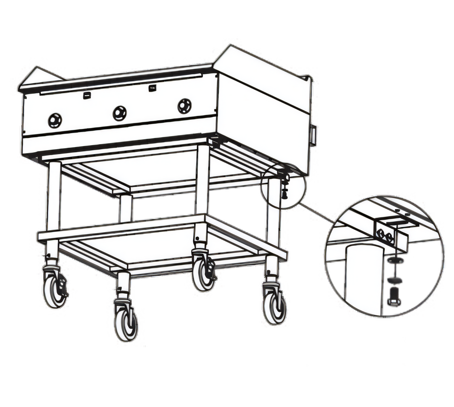 Product image #1 for Southbend HDCS-36 36-Inch Stainless Steel Counterline Equipment Stand with Undershelf, 2-Inch Tubular Legs