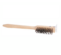 Crestware 20-Inch Wooden Grill Brush with Steel Bristles and Scraper