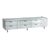 Thumbnail image #1 for La Rosa 102-Inch Three-Section Stainless Steel Refrigerated Equipment Stand with 6 Drawers