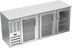 Thumbnail image #1 for Beverage-Air Three-Section Shallow-Depth Glass Door Back Bar Refrigerator, 78 Inch, 21.7 Cu. Ft.