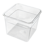Thumbnail image #1 for Crestware SQC6 6 Qt Square Clear Polycarbonate Food Storage Container, Container Only Case of 12