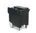 Thumbnail image #1 for Cateraide Mobile Insulated Ice Caddy, 200 lb. Capacity, Black, with Shelf, Drain Faucet, and 10-Inch Wheels