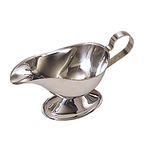 Thumbnail image #1 for American Metalcraft GB300 3 oz Stainless Steel Gravy Boat with Flat Loop Handle, Tapered Spout and Gadroon Base Case of 72