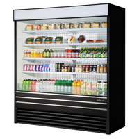 Turbo Air 92-7/8-Inch Vertical Air Curtain Open Display Merchandiser, 45.2 Cu. Ft., Self-Contained Refrigeration, Black