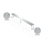 Thumbnail image #1 for Advance Tabco CU-18-108 Single Overshelf for Existing Equipment, 108"W x 18"D, 18-Gauge 18/430 Stainless Steel