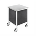 Thumbnail image #1 for Atlas Metal Mobile Corner Utility Unit with Stainless Steel Solid Top, Undershelf and Casters
