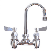 Fisher Commercial Backsplash-Mount Faucet with 6-Inch Swivel Gooseneck Spout