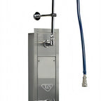 Thumbnail image #1 for T&S Brass B-1460-SMT Stainless Steel Wall-Mounted Retractable Hose Reel Cabinet with Mixing Valve