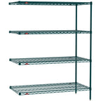 Thumbnail image #1 for Metro Super Erecta SE-2124K3-63-A4 Add-On Wire Shelving Unit, 24"W x 21"D x 63"H, 800 lb. capacity per shelf, 2000 lb. capacity per unit, 1" shelf