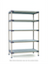 Thumbnail image #1 for MetroMax 4 5-Shelf All-Polymer Stationary Starter Shelving Unit, 60 Inches W x 18 Inches D x 74 Inches H