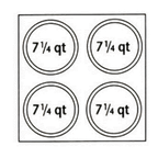 Thumbnail image #1 for Nemco Food Equipment 67409 Stainless Steel Adapter Plate with 4 Round Cutouts for 7-1/4 Qt Insets, Fits 6060A