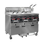 Thumbnail image #1 for Henny Penny Evolution Elite EEG243.0 3-Well Gas Open Fryer, 30 lb. Per Vat, Built-In Filtration