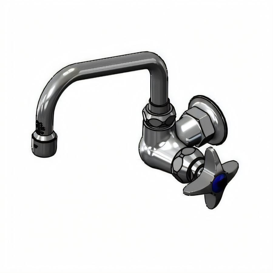 Product image #1 for T&S Brass B-0212-F05 Single-Hole Single-Temperature Wall-Mount Pantry Faucet with 6-Inch Swing Nozzle