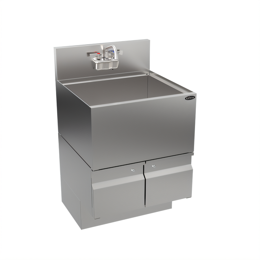 Product image #1 for Krowne Alchemy Series Stainless Steel Underbar Ice Bin/Cocktail Unit, 24 x 24 Inches, 92-Lb Capacity