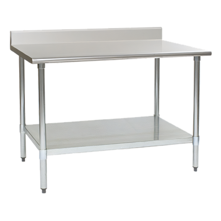 Product image #1 for Eagle Spec-Master 84 Inch Stainless Steel Work Table with 4-1/2 Inch Backsplash and Galvanized Undershelf