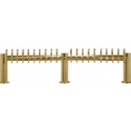 Thumbnail image #1 for Micro Matic USA Metropolis METRO-M-20PVDKR Countertop Draft Beer Tower, 20 Faucets, Glycol-Cooled, PVD Brass, 3 Columns