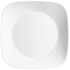 Thumbnail image #1 for Corelle Essentials Square Vitrelle Glass Appetizer Plate, 6-1/2 Inch, White