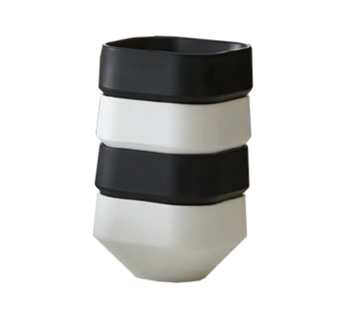 Product image #1 for American Metalcraft 3 oz Stackable Square Melamine Sauce Cup, Black Matte Finish
