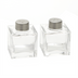 Thumbnail image #1 for Vintage Square Glass Salt & Pepper Shaker Set with Stainless Steel Tops, 2 Oz.