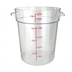 Thumbnail image #1 for Winco 22 Qt Clear Round Polycarbonate Food Storage Container, Container Only, Stackable
