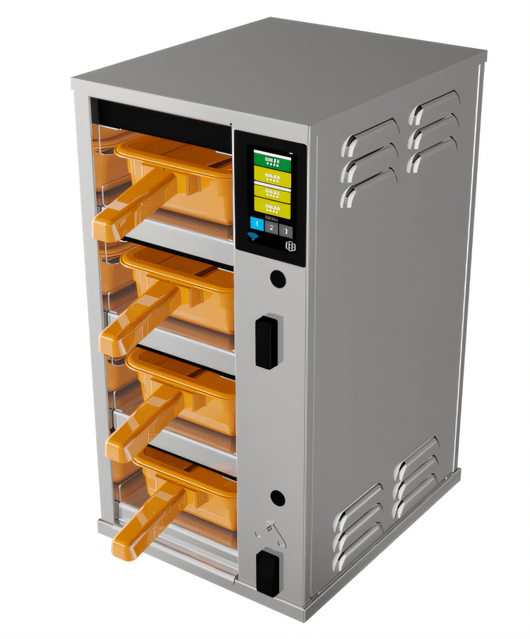 Product image #1 for Duke RFHU-41 ReadyFlex Hot Holding Cabinet, 4-Compartment High, 1-Compartment Wide