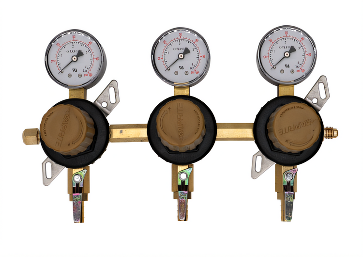 Product image #1 for Glastender Low-Pressure Wall-Mount CO2 or Nitrogen Regulator Kit for 3 Products