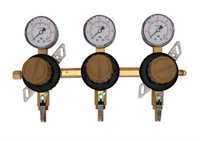Glastender Low-Pressure Wall-Mount CO2 or Nitrogen Regulator Kit for 3 Products