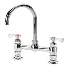 Thumbnail image #1 for Krowne Royal Series 15-801L Low-Lead 8-Inch Center Raised Deck-Mount Faucet with 6-Inch Gooseneck Spout and Ceramic Valves