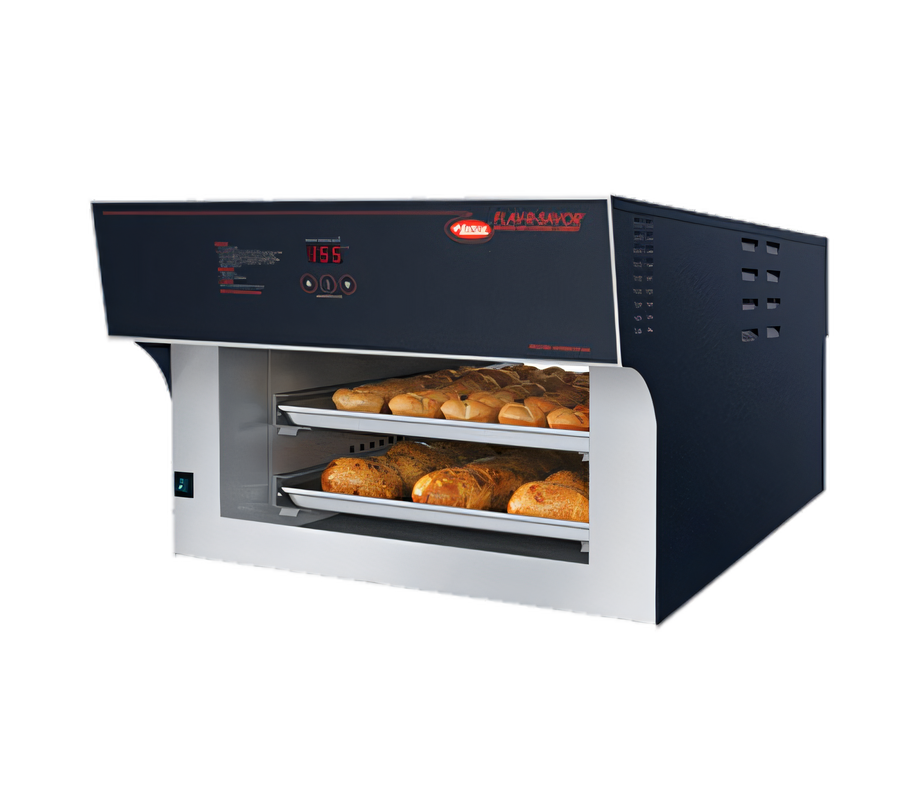 Product image #1 for Hatco Flav-R-Savor Air Curtain Heated Display Pass-Thru Cabinet, Countertop, 2-Tier Full-Size Sheet Pan Slides