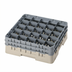 Thumbnail image #2 for Cambro Camrack® 25-Compartment Full-Size Low-Profile Glass Rack with 2 Soft Gray Extenders, Beige