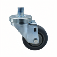 BK Resources 3SBR-6ST-GR Shelf Casters & Leveling Feet