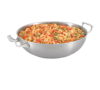 Vollrath Miramar 6.3 Quart Tri-Ply Stainless Steel Induction Ready Stir Fry Pan with 2 Handles