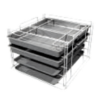 Thumbnail image #1 for Metro MBQ MBQ-MR-17 Mini Rack Tray/Tote Slide Accessory for 18 x 26 in Sheet Pans and 12 x 20 x 3 in Steam Table Pans