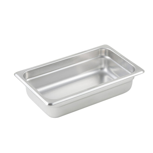 Product image #2 for Winco Quarter-Size Solid Straight-Sided Steam Table Pan, 2-1/2 Inch Deep, 25 Gauge Stainless Steel