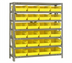 Thumbnail image #1 for Quantum Heavy-Duty Stationary Wire Shelving Unit with 7 Shelves and 24 Bins, 12 x 36 x 39 Inches