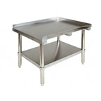 Thumbnail image #1 for Klinger's Trading Premium PES3024 Stainless Steel Equipment Stand with Adjustable Undershelf, 2-Inch Up-Turn, 24-1/2"W x 30"D x 24"H