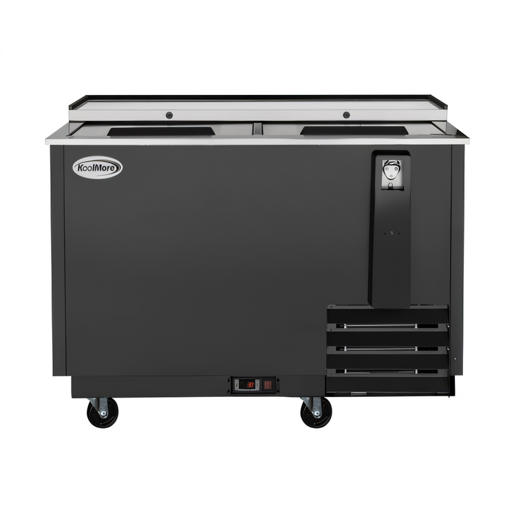Product image #1 for Koolmore 50-Inch Commercial Bottle Cooler, 14 Cu. Ft., Black, with Built-In Opener