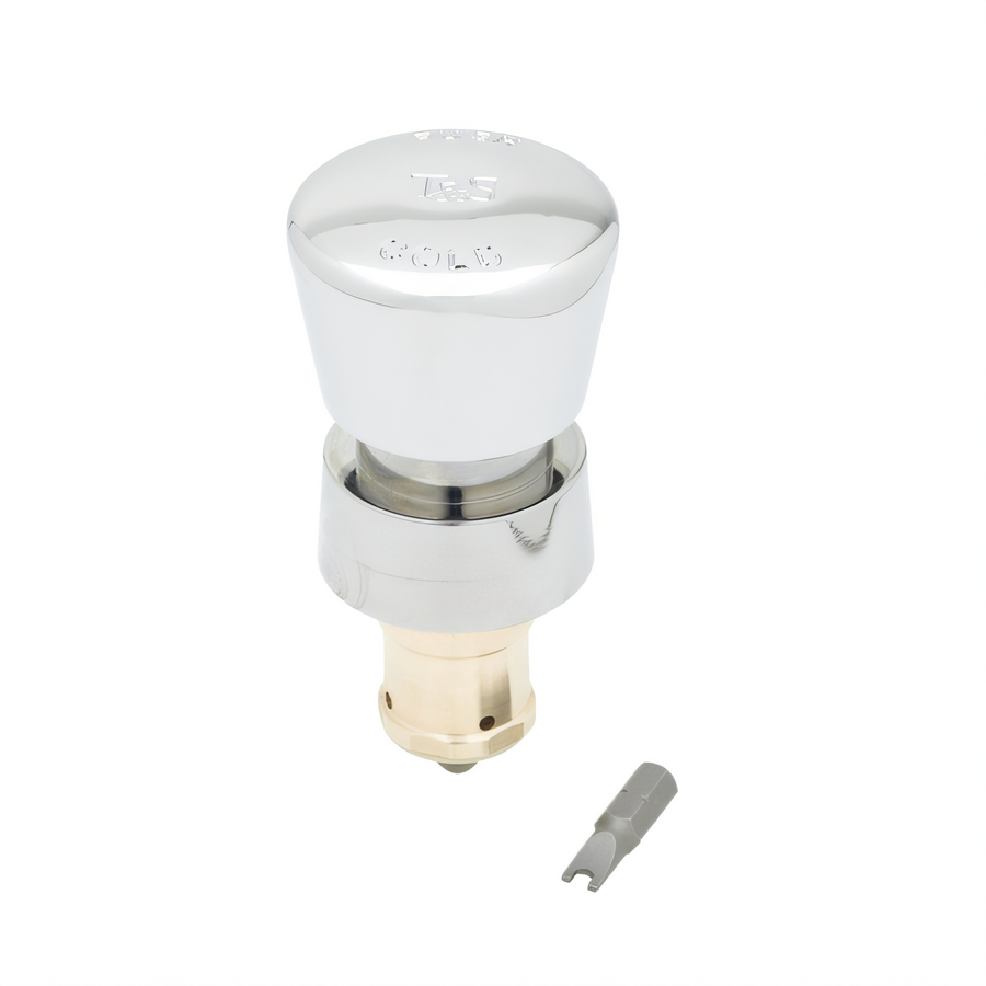 Product image #1 for T&S Brass 1-3/4 Inch Cold Self-Closing Metering Cartridge with Vandal-Resistant Push Button