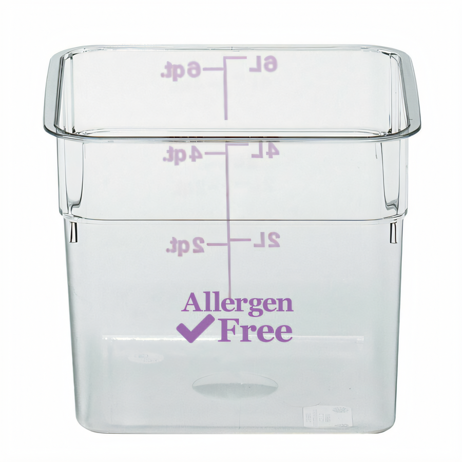 Product image #1 for Cambro CamSquare 18 Qt Square Polycarbonate Food Storage Container with Handles, Clear