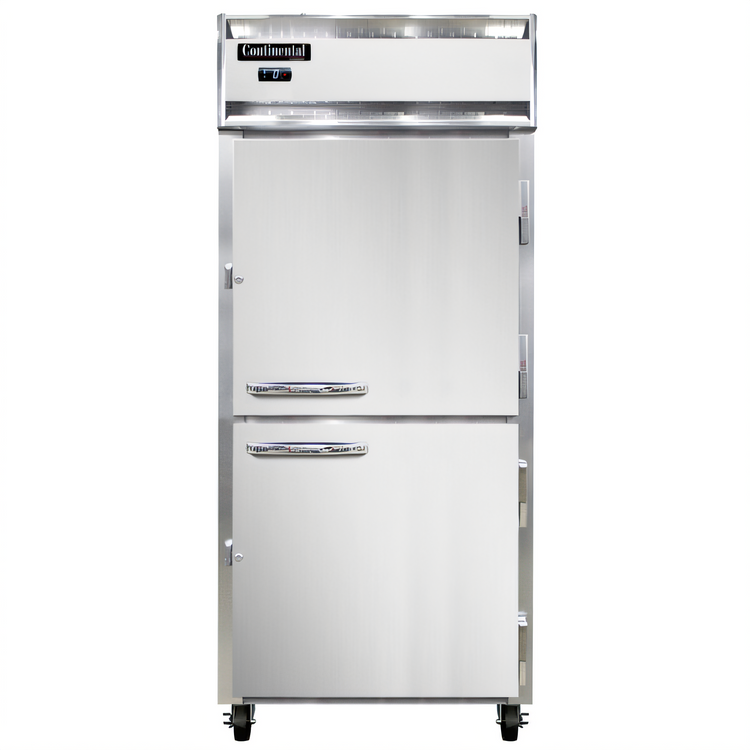 Product image #1 for Continental Refrigerator 1FXNSSHD One-Section Extra-Wide Reach-In Freezer with Half-Height Solid Doors