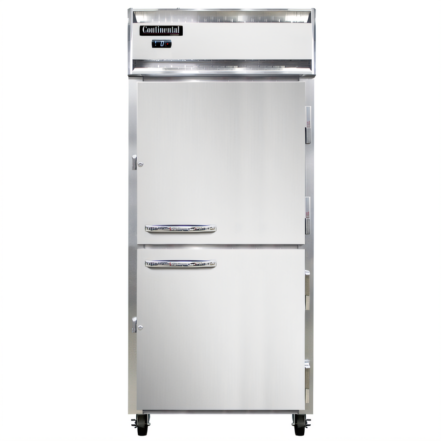 Product image #1 for Continental Refrigerator 1FXNSSHD One-Section Extra-Wide Reach-In Freezer with Half-Height Solid Doors